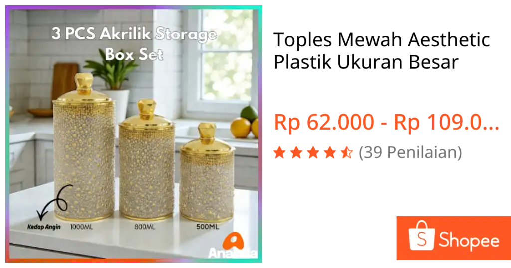 Jual Toples Mewah Aesthetic Plastik Ukuran Besar | Shopee Indonesia